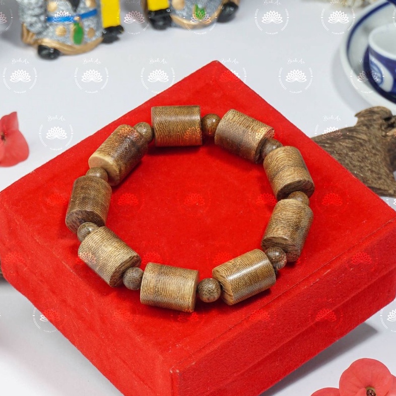 Vòng Tay Trầm Hương Tốc Tự Nhiên Trụ Trúc - Phong Thủy - Trầm Hương Tự Nhiên- 8mm 10mm 12mm 14mm