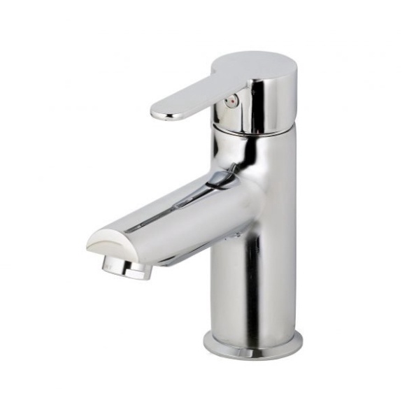 [ Hàng Mới Về ] Vòi lavabo nóng lạnh inox 304 màu bạc hình trụ cao cấp sáng bóng siêu bền + Tặng kèm 2 dây nóng lạnh