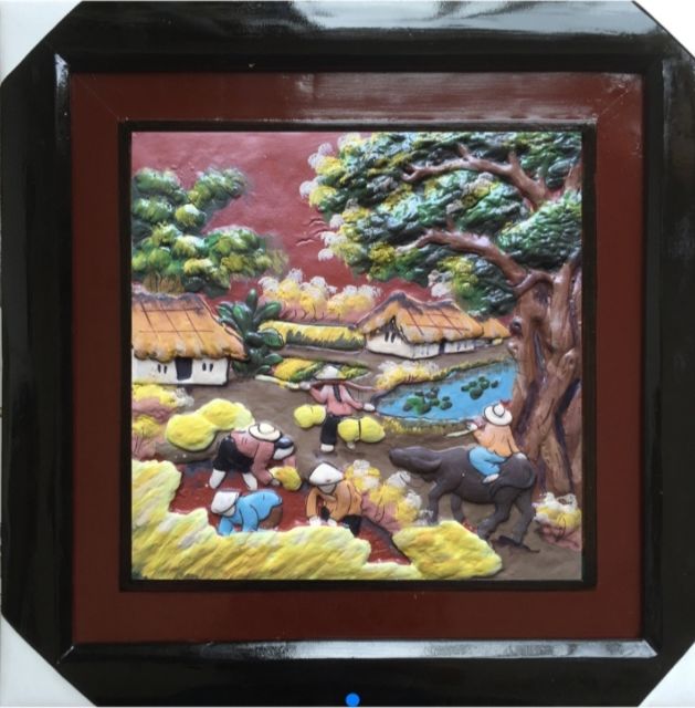 Tranh gốm bát tràng - 50x50cm