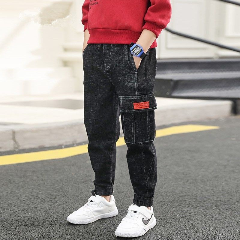 Quần jean dài bé trai size đại mẫu mới 2022 phiên bản hàn quốc mùa hè mùa xuân cá tính Bosskids-QDBT12722