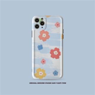 Ốp lưng silicone hiình bông hoa cho iphone11 pro xs / x xr iphone8 / 7 / 6s