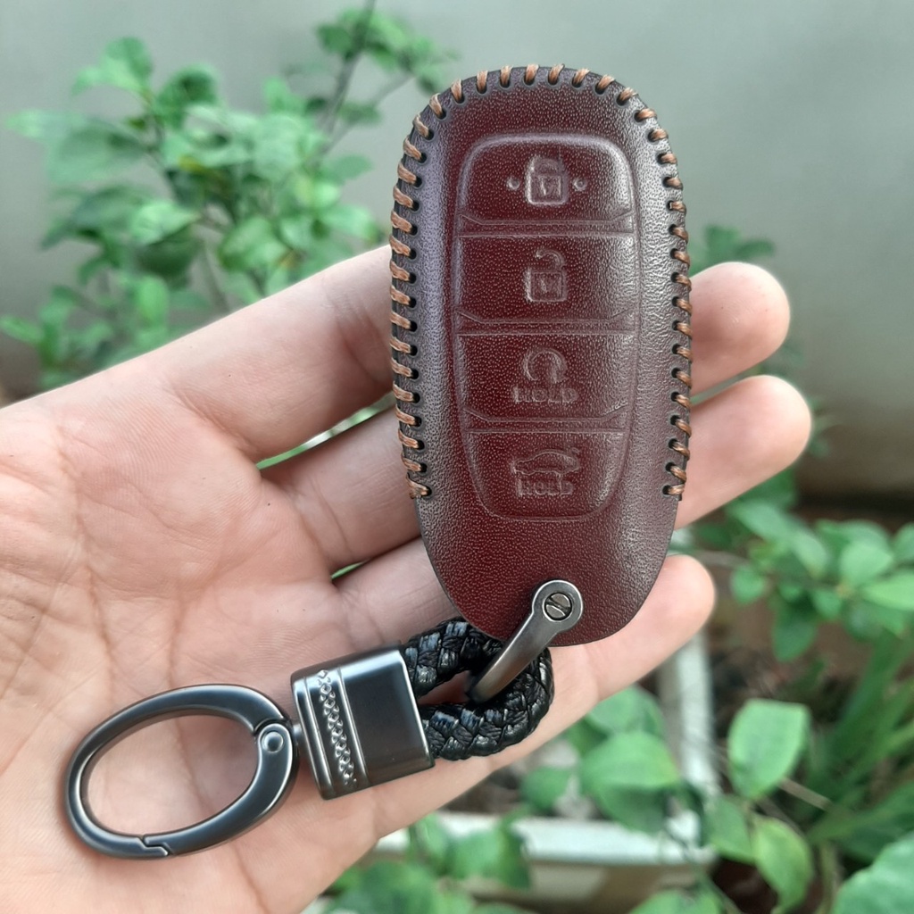 Bao Da Chìa Khoá Hyundai Accent 2021, 2022, 2023, ENLANTRA 2023  - Da Thật 100% - Bảo hành 2 năm