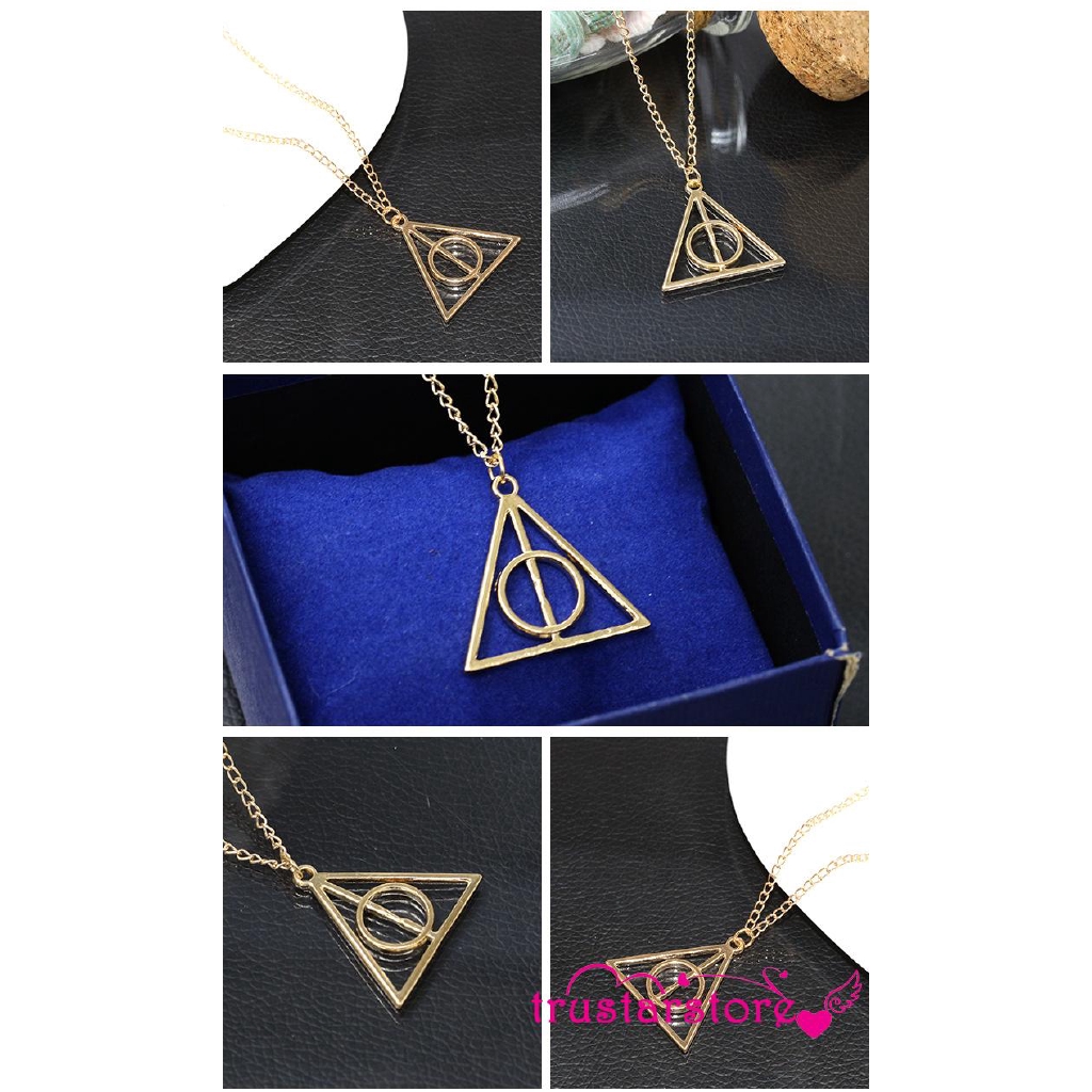 Dây chuyền mặt hình tam giác lồng hình tròn trong HarryPotter