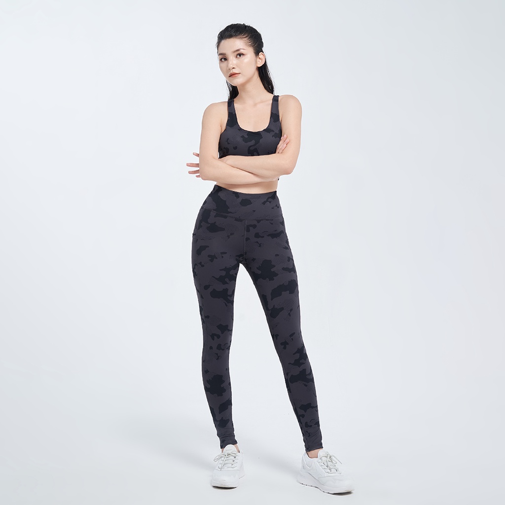 Bộ đồ tập Yoga, Gym Welly Sport, áo bra 2 dây đan kèm mút đệm siêu nâng ngực, màu loang mã BTN02