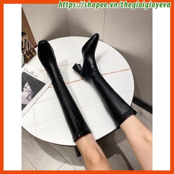 Boot Nữ FreeshipGiày Bốt Cổ Cao Kéo Khoá Đế Vân Gỗ Hàng Xịn