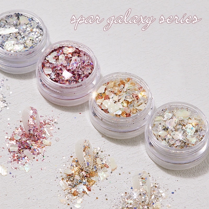 phụ kiện nhũ xà cừ siêu sáng trang trí nail