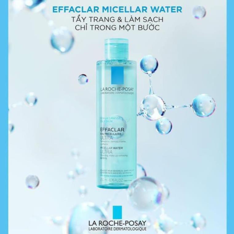 La Roche Posay Nước Tẩy Trang Dành Cho Da Dầu Mụn Effaclar Micellar Water Ultra Oily Skin (100ml - 200ml - 400ml)