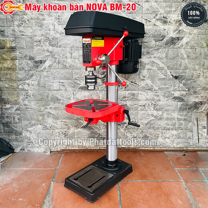 Máy khoan bàn NOVA BM-20 - Công suất 1100W-Đầu kẹp 20mm-Bảo hành 6 tháng