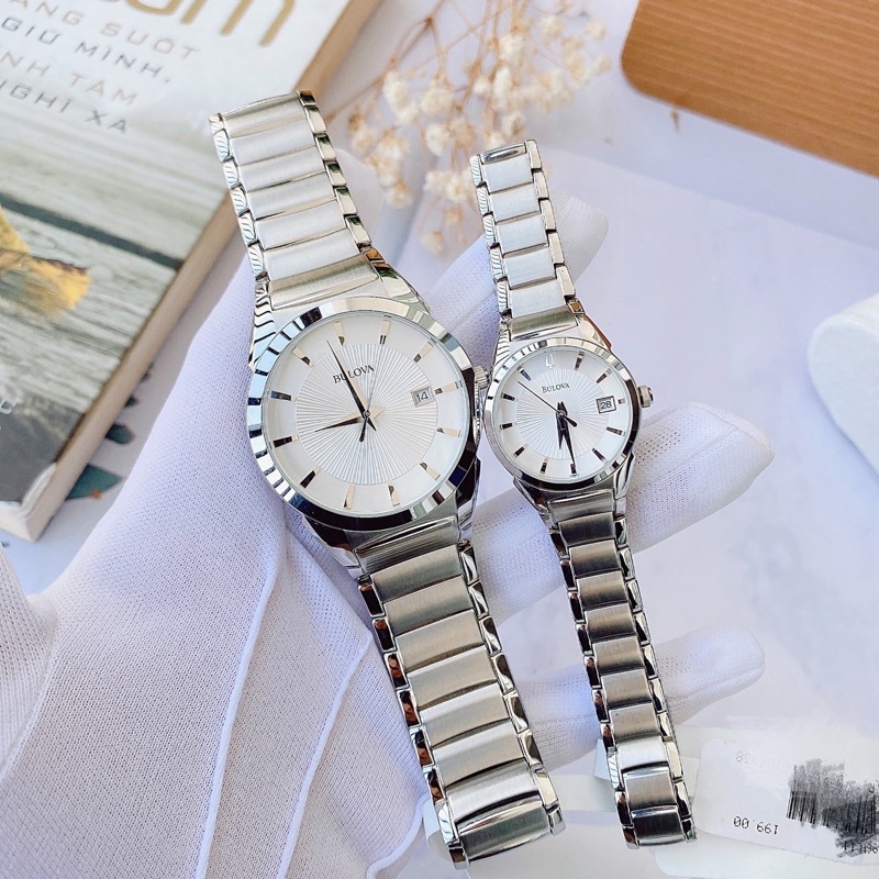 Đồng Hồ Cặp Bulova, Size 40 &amp; 26mm, chống nước 30m