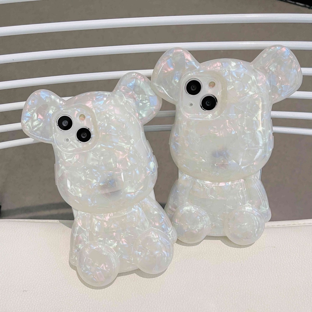 Ốp Điện Thoại Hình Gấu 3D Cho IPhone14Pro Max IPhone 12 Pro Max