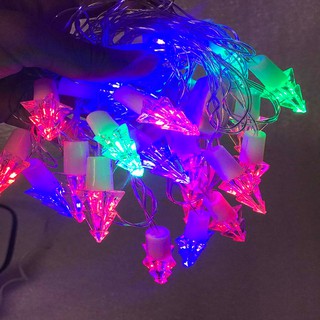 Bộ Led dây 20 hình tháp đổi màu 5m trang trí cây, sân vườn