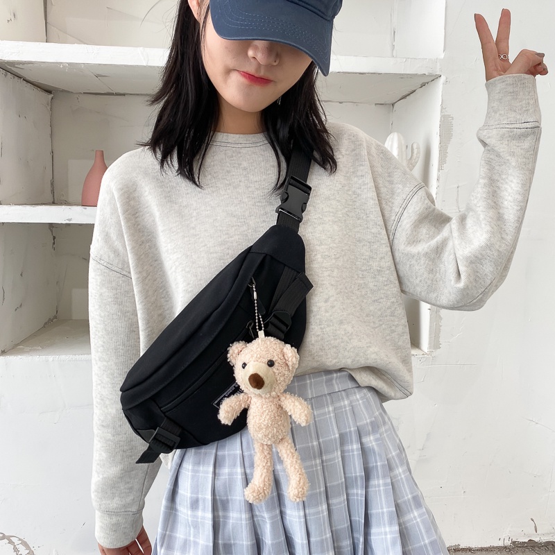 Túi xách nữ - - Túi bao tử có chữ Fashion kiểu dáng thể thao phù hợp cho cả nam và nữ