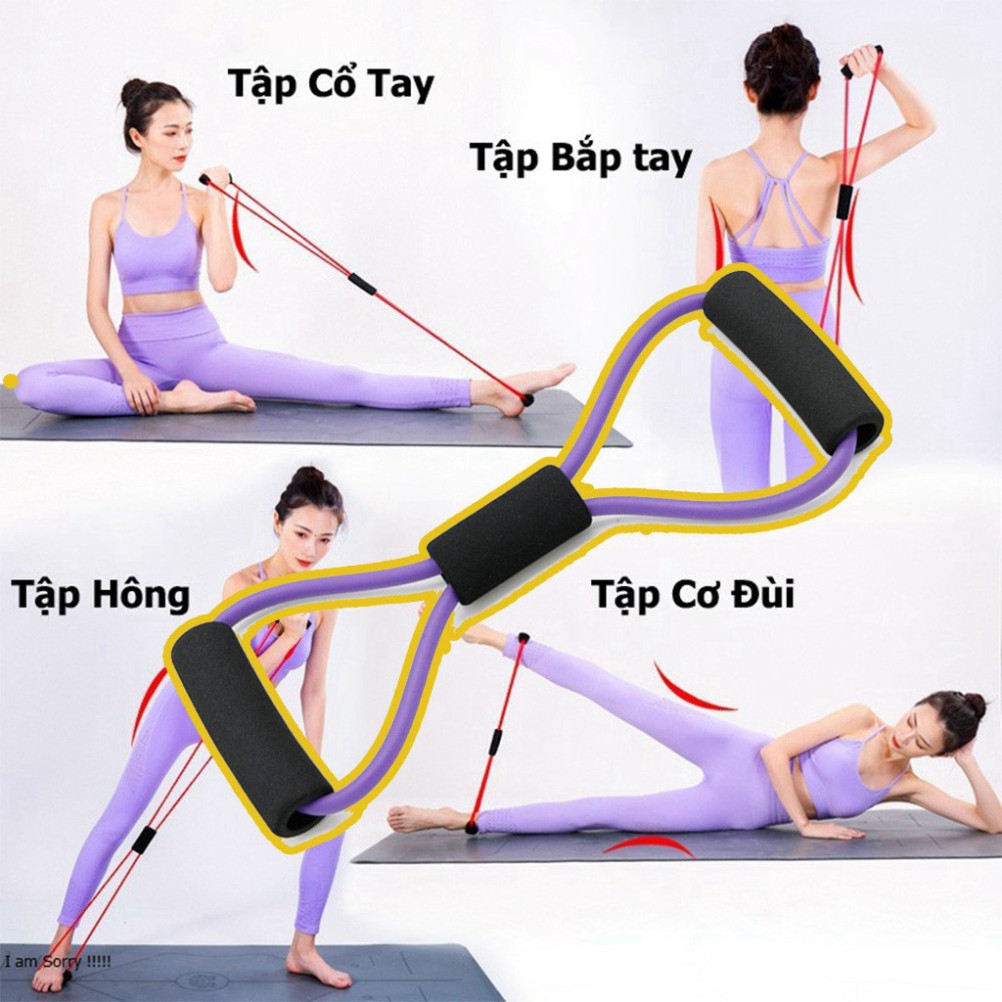 [KHO❤️TỔNG] Dây Kéo Đàn Hồi Số 8 Tập Thể Lực Gym và Yoga Đa Năng, Vòng Dây Cao Su Số 8 giá rẻ