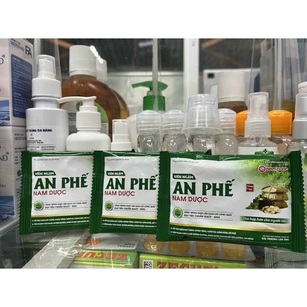Vỉ 5 viên kẹo ngậm An Phế Nam Dược