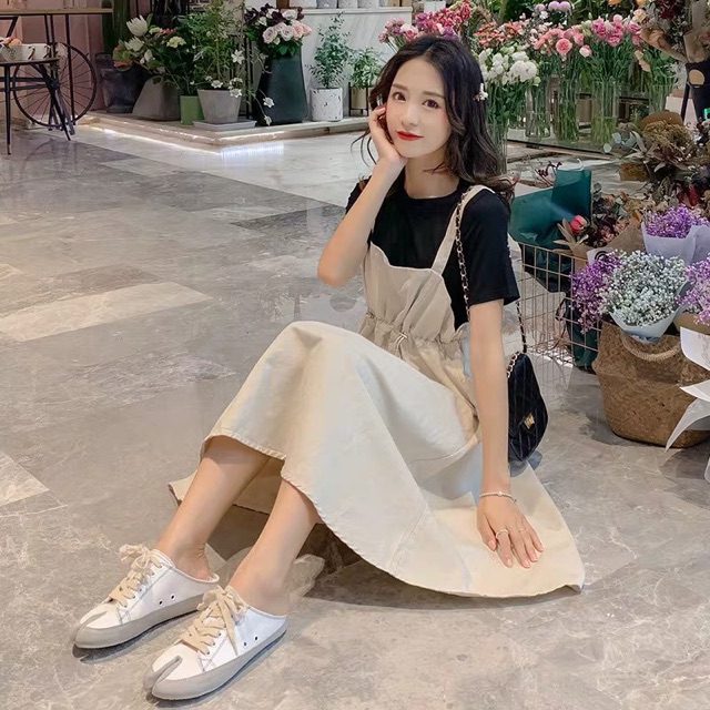 Sét yếm váy thô chun eo CH12 | BigBuy360 - bigbuy360.vn