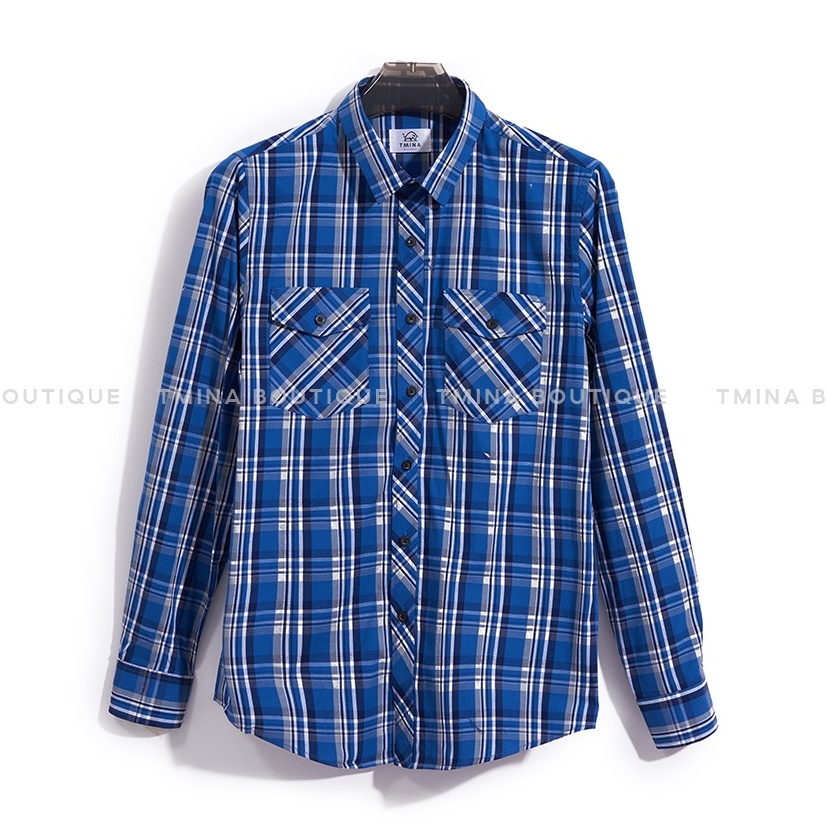 Áo sơ mi nam dài tay kẻ caro TMINA vải cotton cao cấp, kiểu dáng slimfit trẻ trung năng động - SOMITH | BigBuy360 - bigbuy360.vn