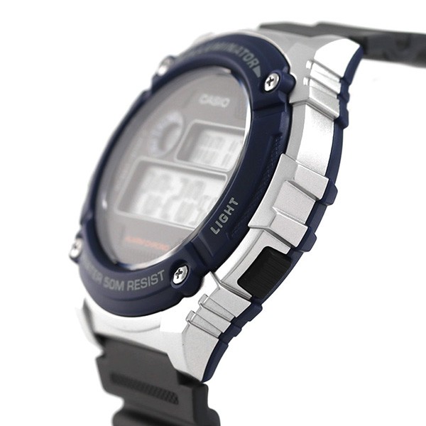 Đồng hồ nam dây nhựa Casio Standard chính hãng Anh Khuê W-216H-2AVDF (43mm)