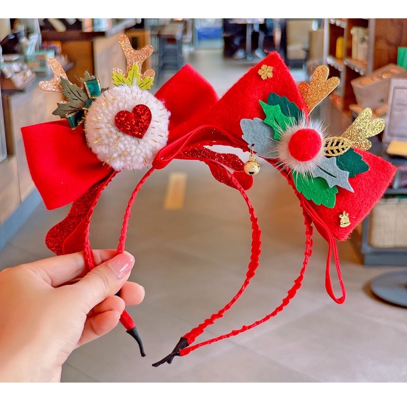 Bờm tóc Noel đáng yêu cho bé