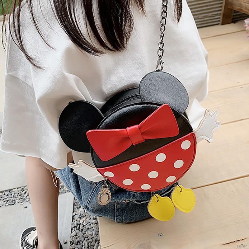 Túi đeo chéo vai tạo hình chuột Mickey dễ thương cho bé