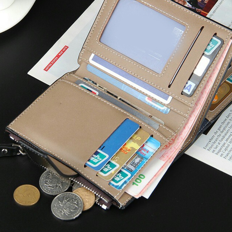 Ví Da Ngắn Đa Năng Đựng Thẻ Tín Dụng / Danh Thiếp Cho Nam