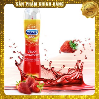 Gel bôi trơn tạo độ ẩm tự nhiên hương dâu Durex Saucy Strawberry 100ml CHÍNH HÃNG