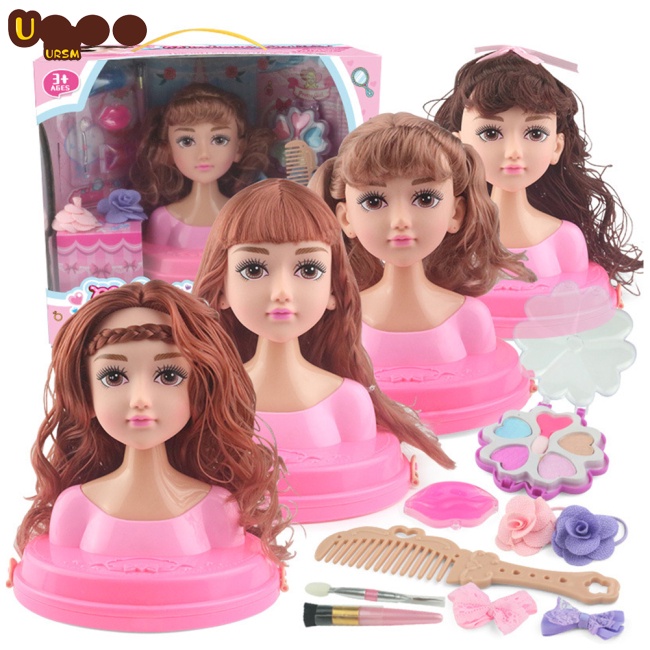 Bộ Đầu Búp Bê Trang Điểm Kèm Phụ Kiện Thời Trang Dành Cho Bé Gái