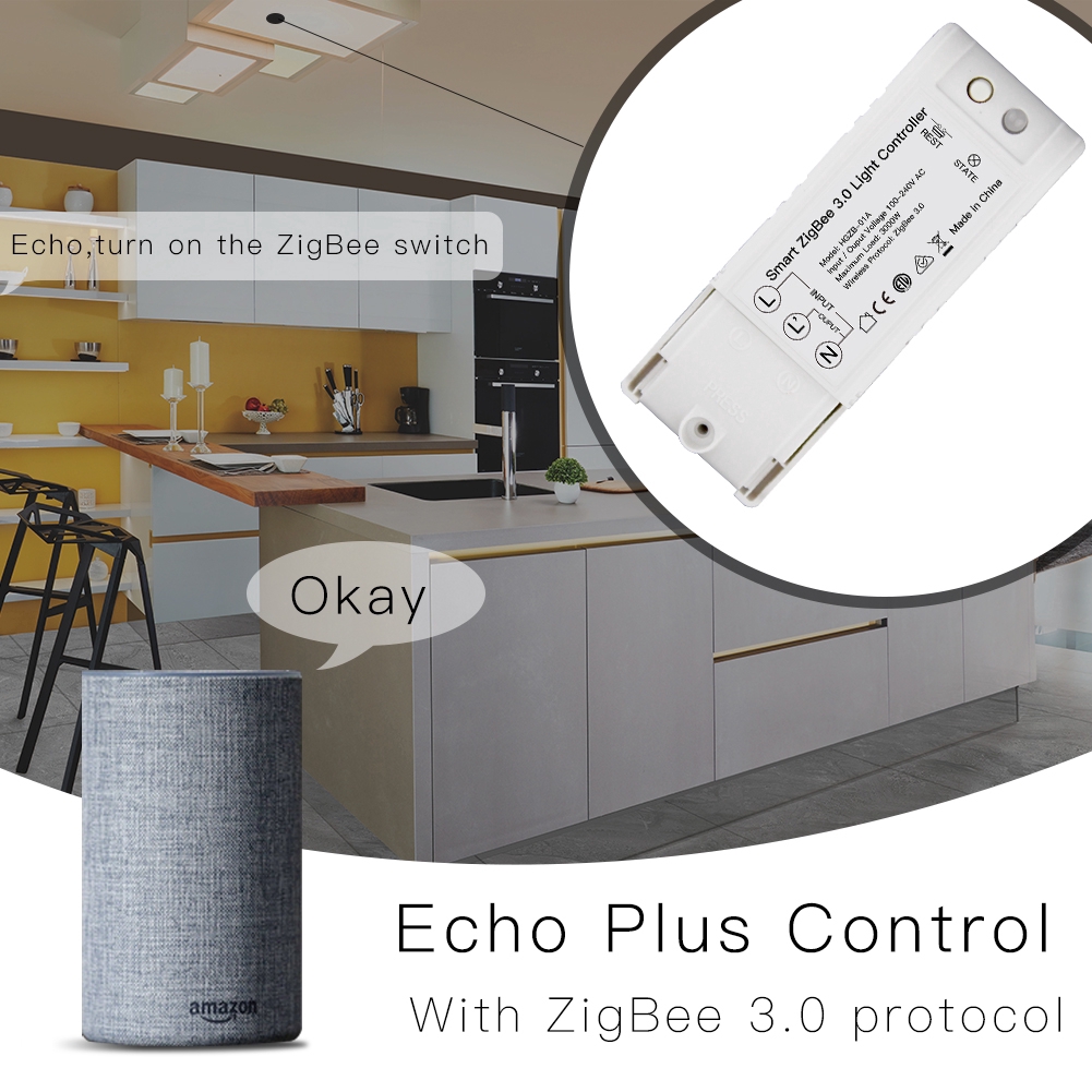 AC100-240V Smart ZigBee 3.0 Light Controller DIY Smart Home Modified Switch Work With Echo Plus Alexa SmartThings | BigBuy360 - bigbuy360.vn