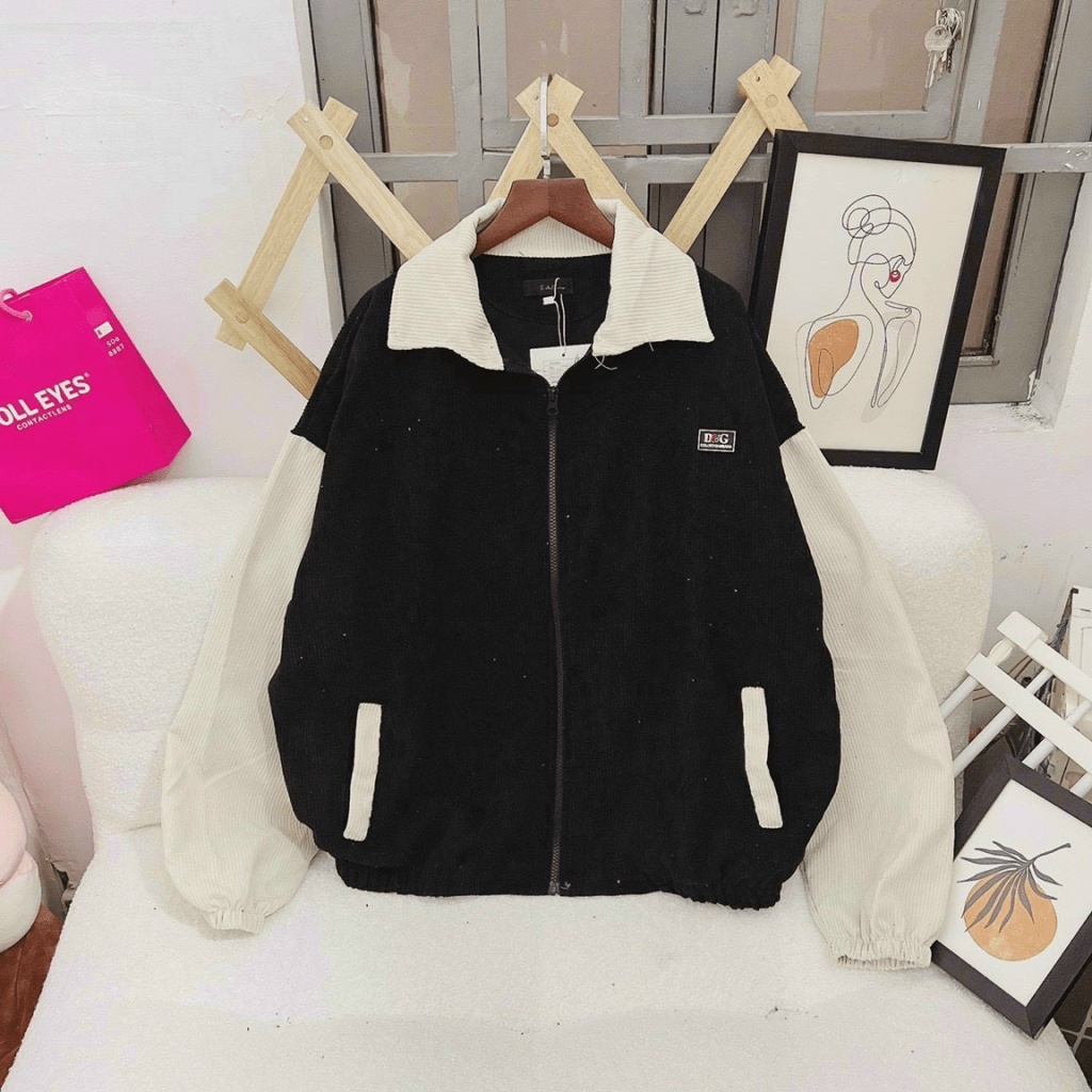 (HCM) ÁO KHOÁC NHUNG CỔ BẺ THỜI TRANG NỮ SIÊU XINH - THỜI TRANG XỊN XÒ , TON DÁNG HOTTREND CHO CÁC BẠN TRẺ KME FASHION