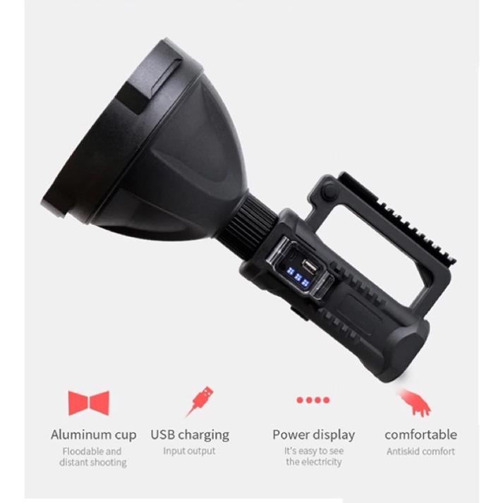 Đèn pin Tuần Tra w591 siêu sáng siêu xa và siêu bền công suất 50w bóng đèn 4 lõi XHP70 rất tiện ích khi soi ban đêm | BigBuy360 - bigbuy360.vn