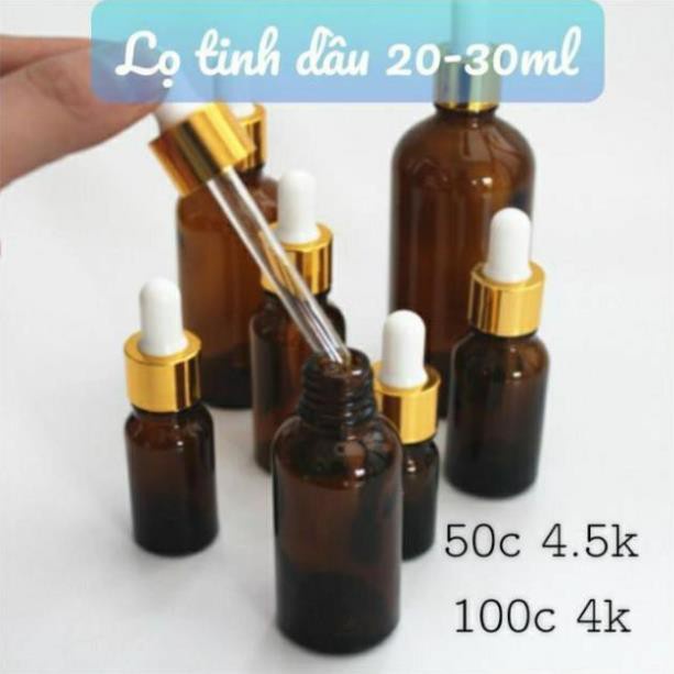 Lọ Chiết Serum ❤ TOP GIÁ RẺ ❤ [15ml/20ml/30ml] Lọ đựng tinh dầu bóp giọt khoen vàng rỗng chiết mỹ phẩm, phụ kiện du lịch