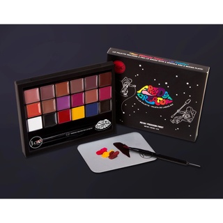 Bảng son lì 18 ô màu J.Cat Freedom Mix Lip Palette kèm tấm trộn son và cọ