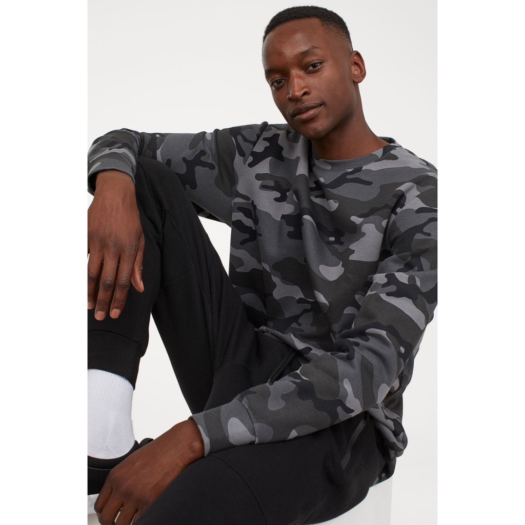 Áo Sweatshirt H&M Màu Camo Chính Hãng 100% - GU Shop