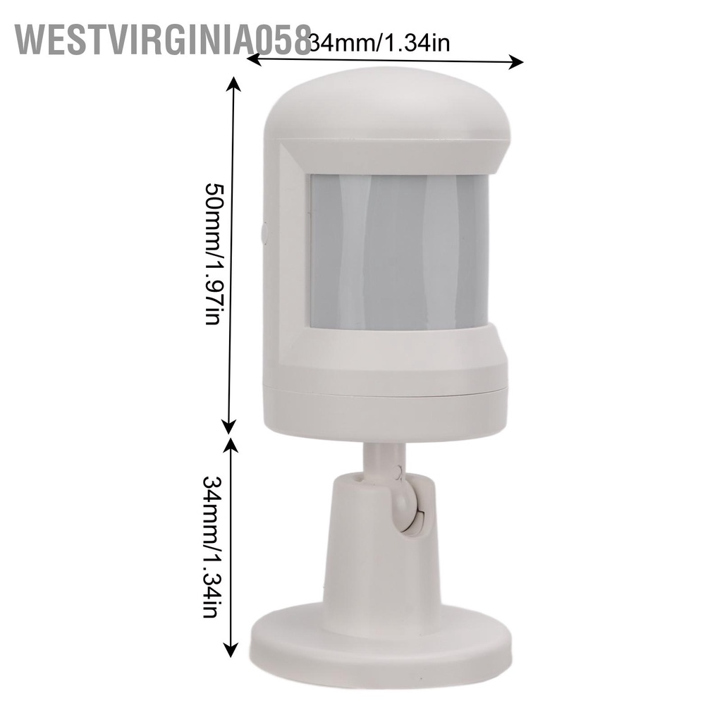 Westvirginia058 Cảm biến hồng ngoại thông minh PIR Máy dò chuyển động con người được kết nối Góc rộng 150 ° cho Zigbee 3.0