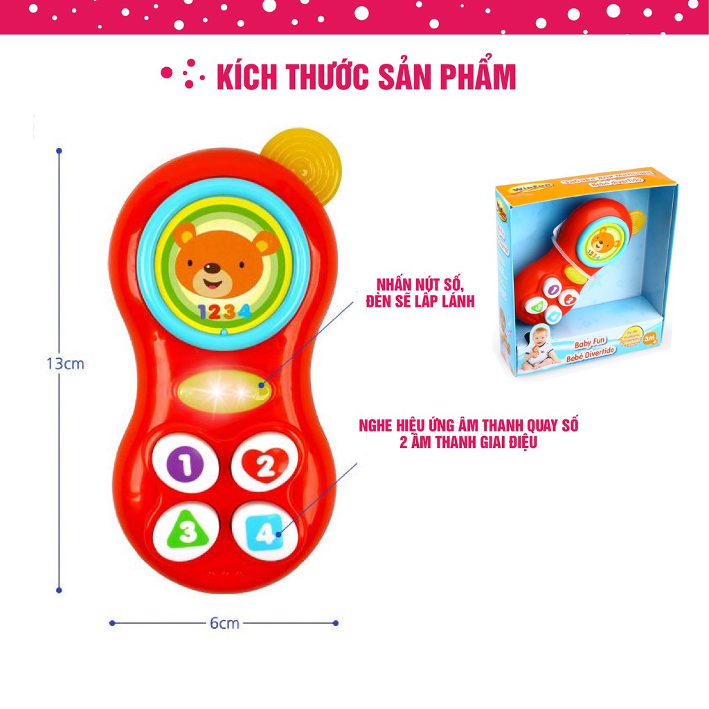 Điện thoại phát nhạc vui nhộn Winfun 0638 - đồ chơi âm nhạc kích thích phát triển trí tưởng tượng cho bé