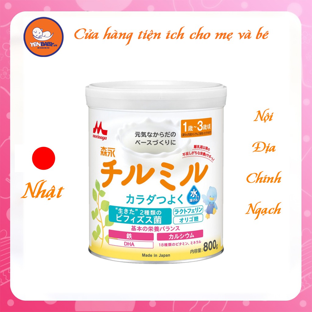 Sữa Morinaga cho trẻ từ 1 - 3 Nhật Bản 800g chính hãng Date lâu