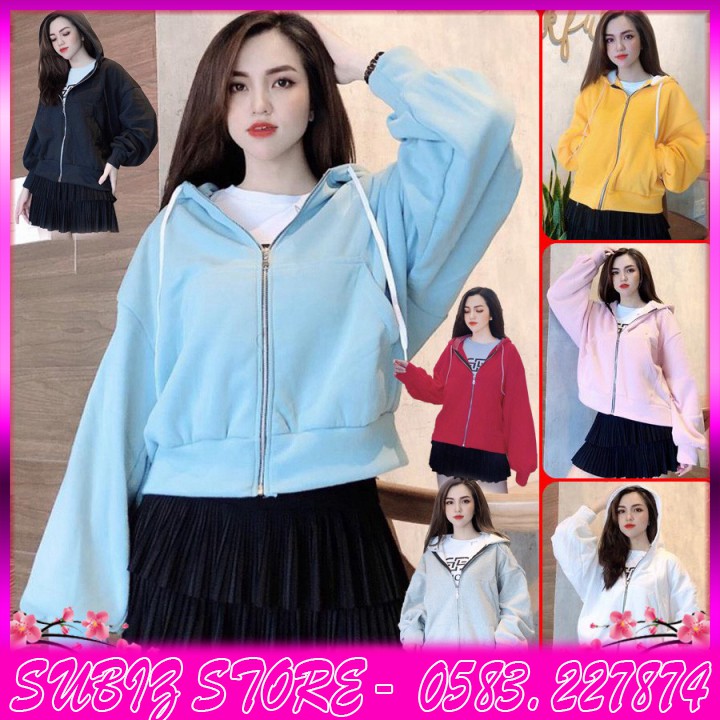 ÁO HOODIE - ÁO KHOÁC NỈ NGOẠI Dơi Tay Phồng (HD2000 - 7 Màu) (SUBINZ STORE)