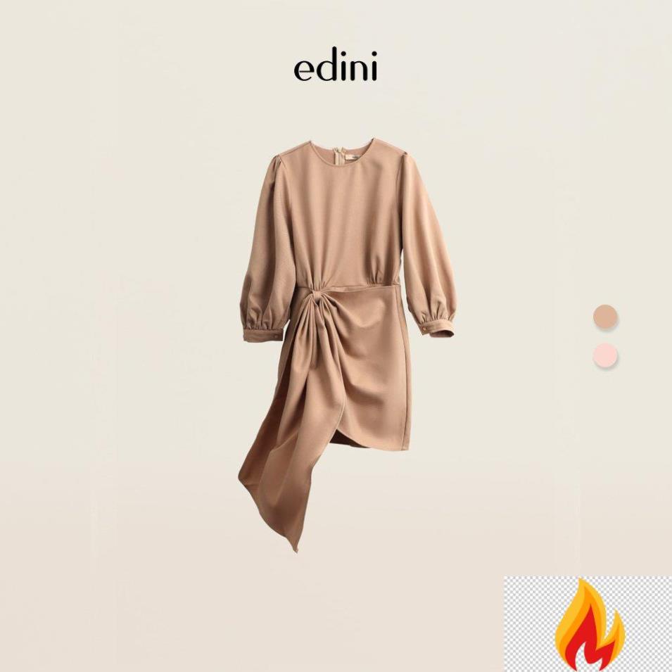 Đầm Kiểu Nữ Tay Lửng Vắt Tà 4 Màu EDINI - D1128 -JB8