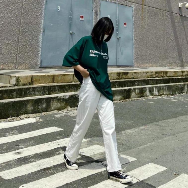 Áo thun xanh lá form rộng 4 mẫu hottend cực đẹp giá rẻ, áo phông oversize tay lỡ 100% cotton