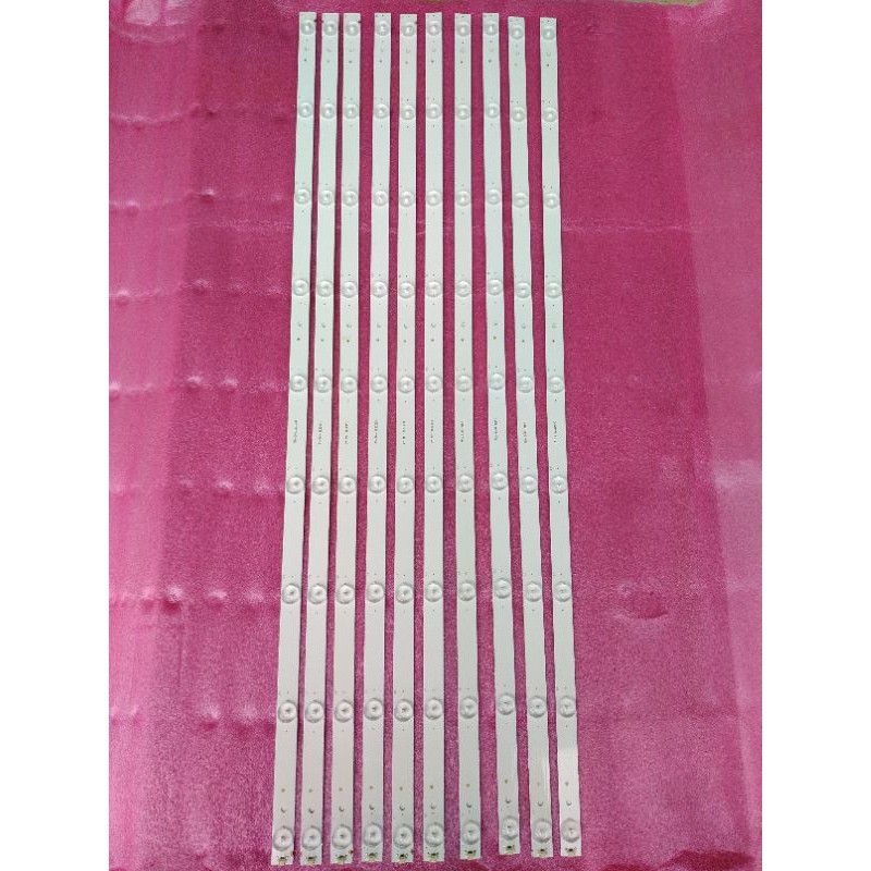 10 thanh led 9 bóng 3v độ cho tivi từ 39-43 inh