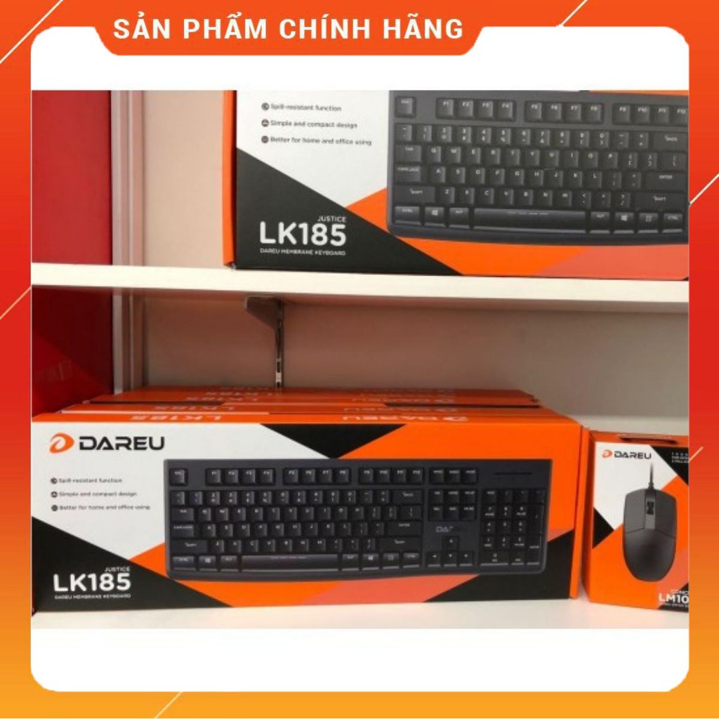 Bàn phím máy tính có dây văn phòng Dareu LK185 Hàng Chính Hãng bảo hành 2 năm.