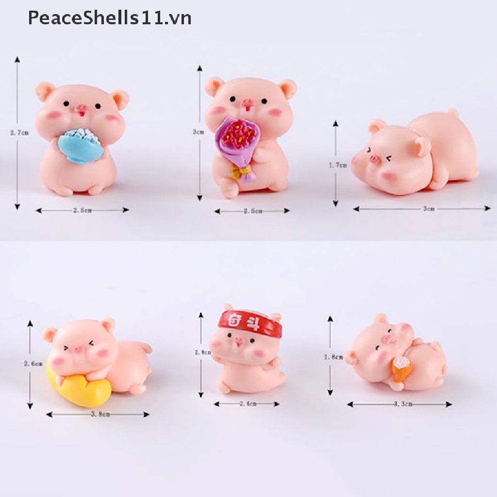 1 Tượng Heo Hoạt Hình Mini Trang Trí Tiểu Cảnh