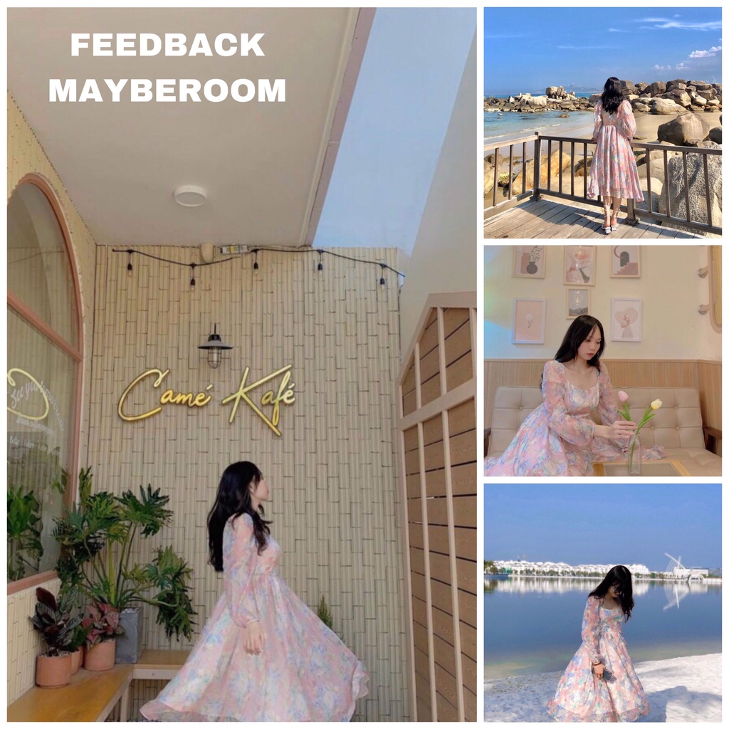Váy hoa dáng xoè bồng Everlyn Mayberoom