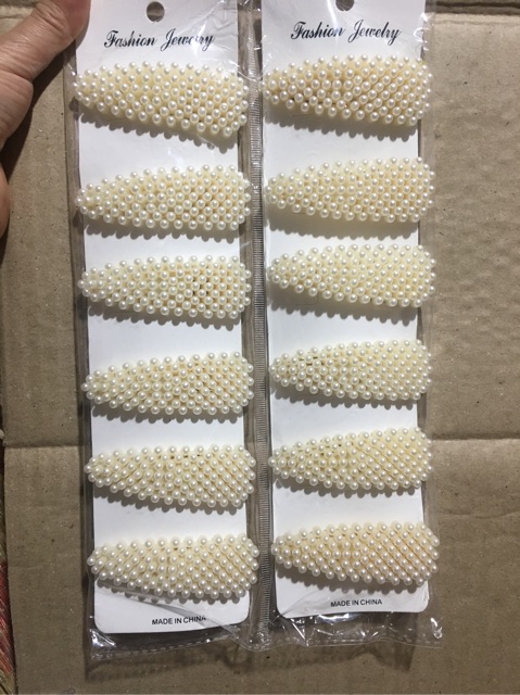 Kẹp Tóc Đính Ngọc Trai Giả Phong Cách Hàn Quốc Xinh Xắn Cho Nữ