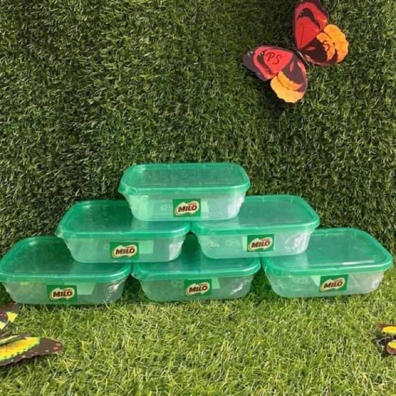 Hộp nhựa kèm nắp 630ml. Hàng KM milo