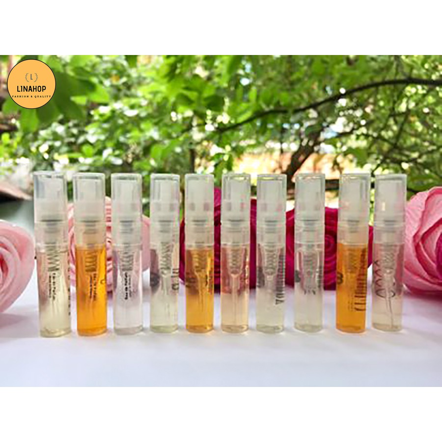 bộ 10 lọ nước hoa mini Vial chiết pháp chính hãng cao cấp thơm lâu size 3ml | Thế Giới Skin Care