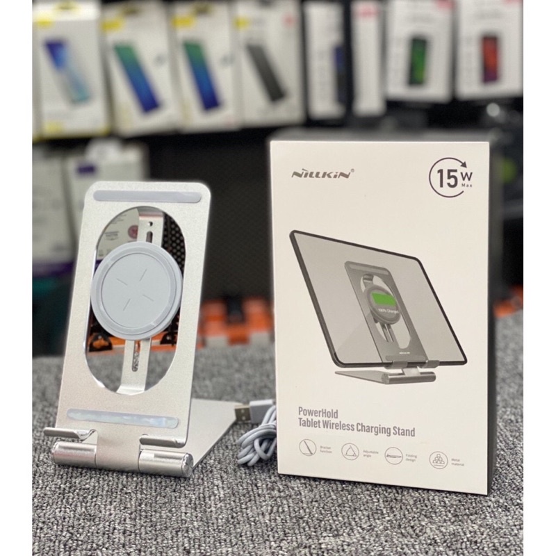 ✅Đế Sạc Điện Thoại Không Dây Mini Nillkin PowerHold Để Bàn Sạc Nhanh Qi 15W👍
