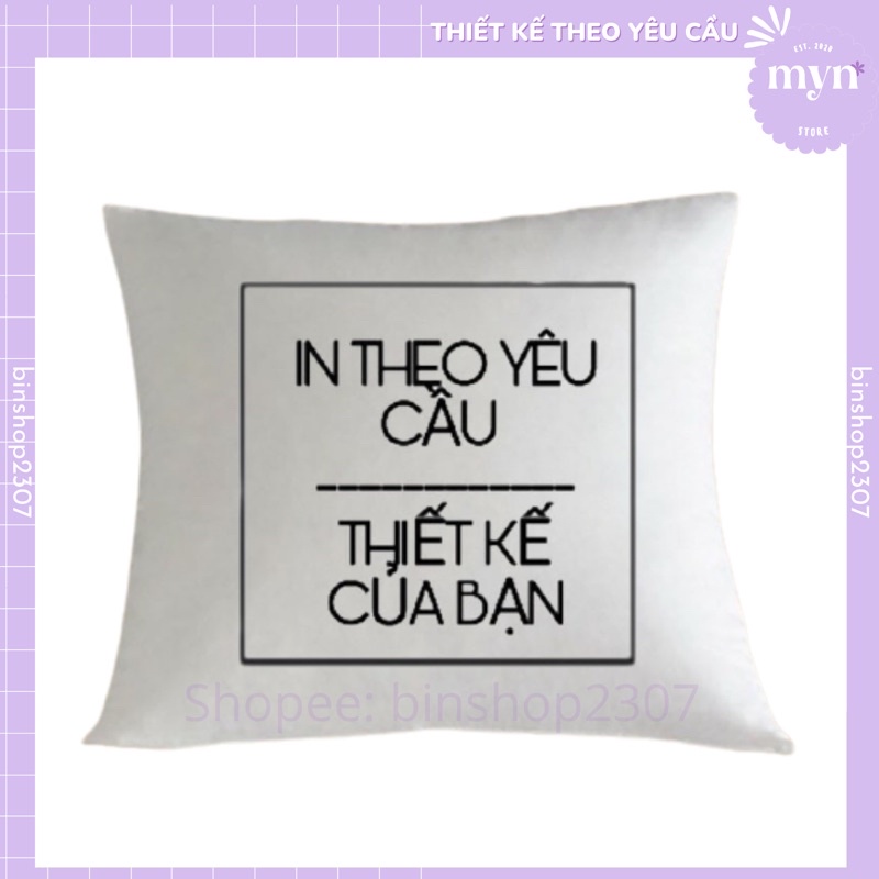 Gối Vuông In Hình Theo Yêu Cầu, Gối In Hình Cá Nhân