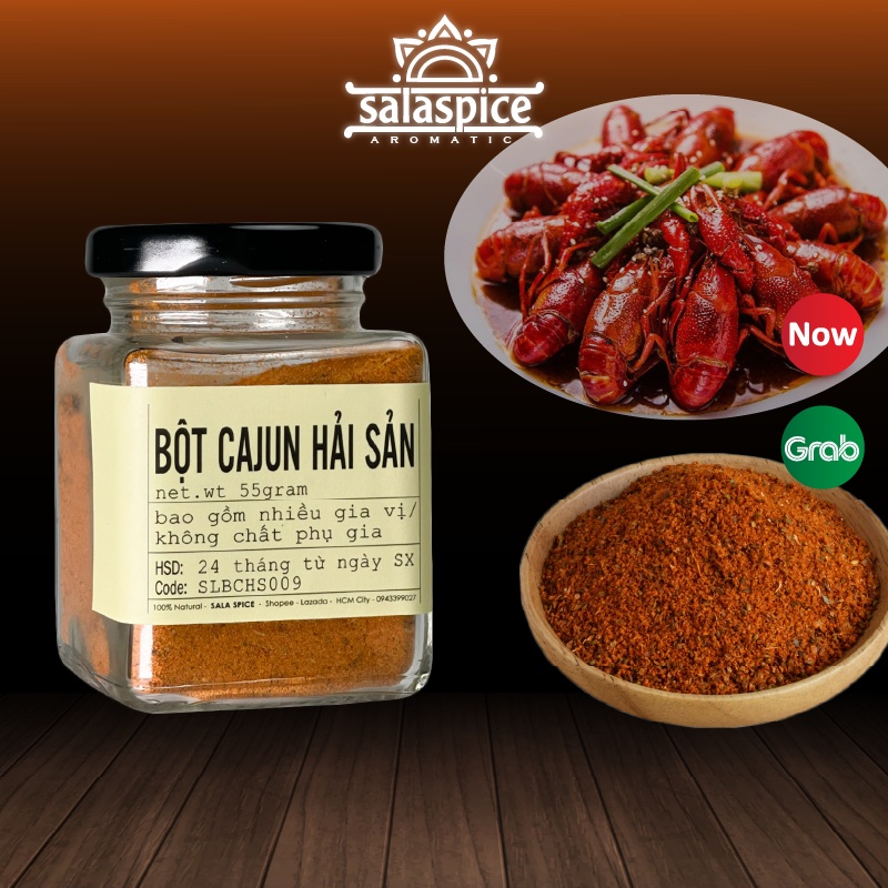 Bột CAJUN Louisiana Hải Sản SALA SPICE gia vị Tây nhập khẩu hương vi miền Nam nước Mỹ ,kết hợp các món hải sản siêu ngon