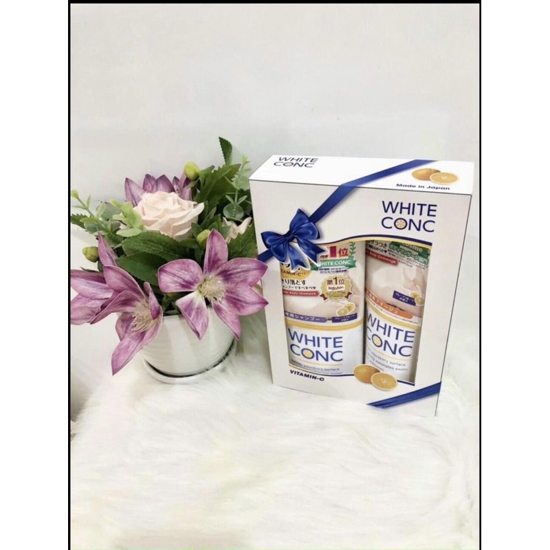 Set sữa tắm + kem dưỡng ngày White Conc chuẩn auth