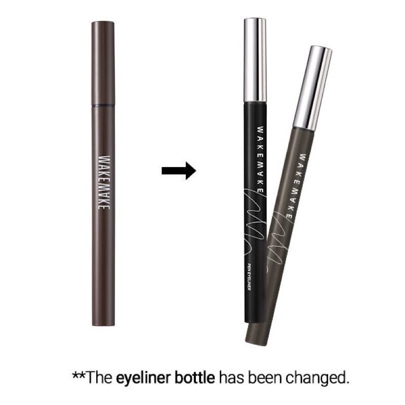 WAKEMAKE - Any Proof Pen Eyeliner “03 Dark Brown”  | bút kẻ mắt nước màu nâu đen